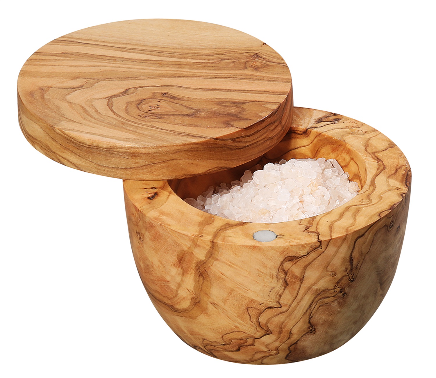 Zassenhaus Vaso per Sale e Spezie in Legno d'Ulivo - Ø 9,5 cm, Contenitore Elegante e Funzionale