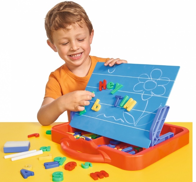 Simba Art&Fun ABC Lavagna Magnetica Valigetta - 62 Pezzi, Dimensioni 32x30 cm, Età 3