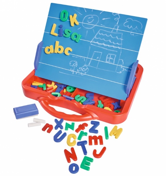 Simba Art&Fun ABC Lavagna Magnetica Valigetta - 62 Pezzi, Dimensioni 32x30 cm, Età 3