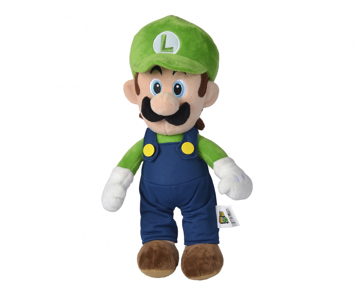 Simba Peluche Super Mario Luigi 30 cm - Morbido, Adatto dai Primi Mesi di Vita