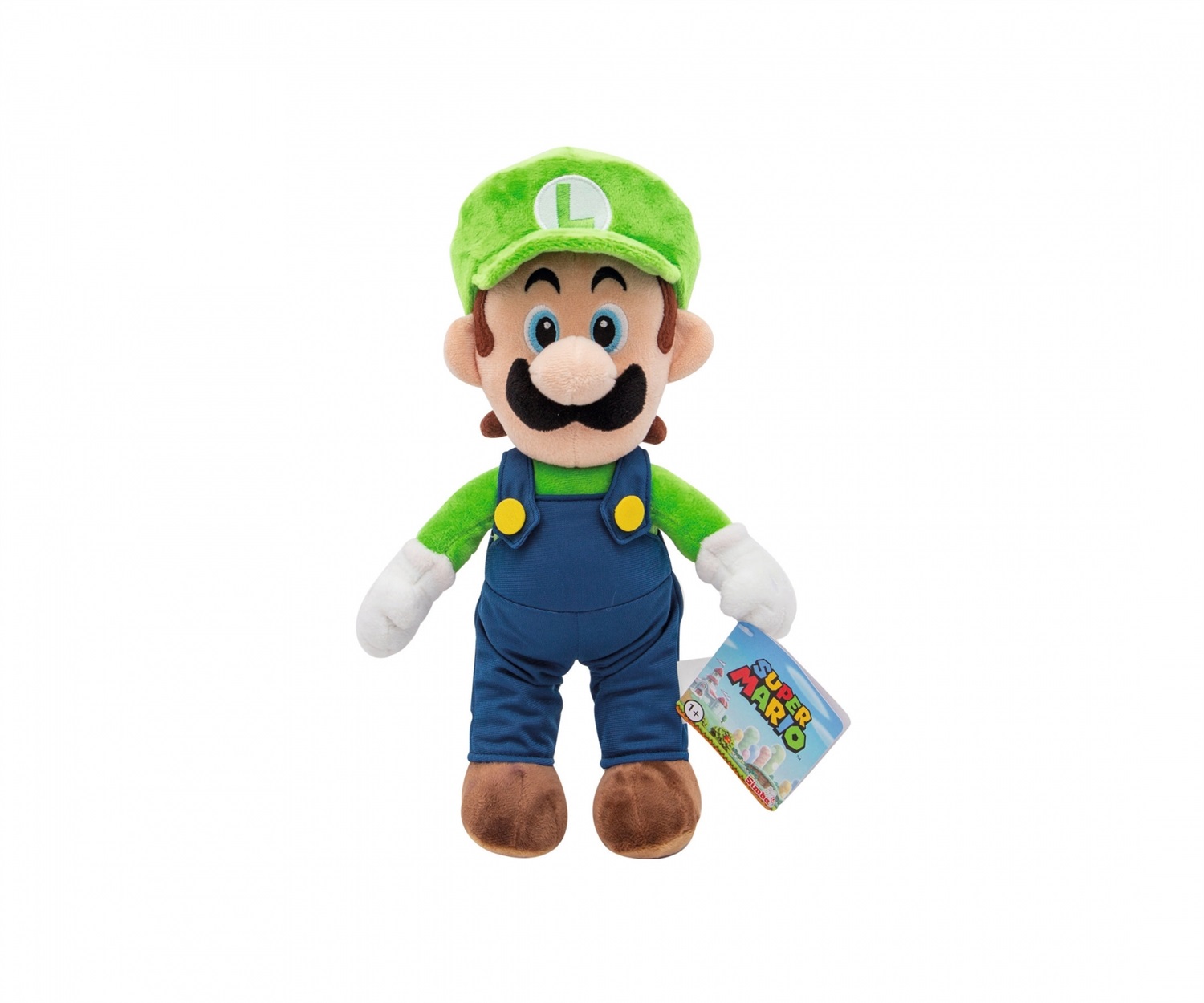 Simba Peluche Super Mario Luigi 30 cm - Morbido, Adatto dai Primi Mesi di Vita
