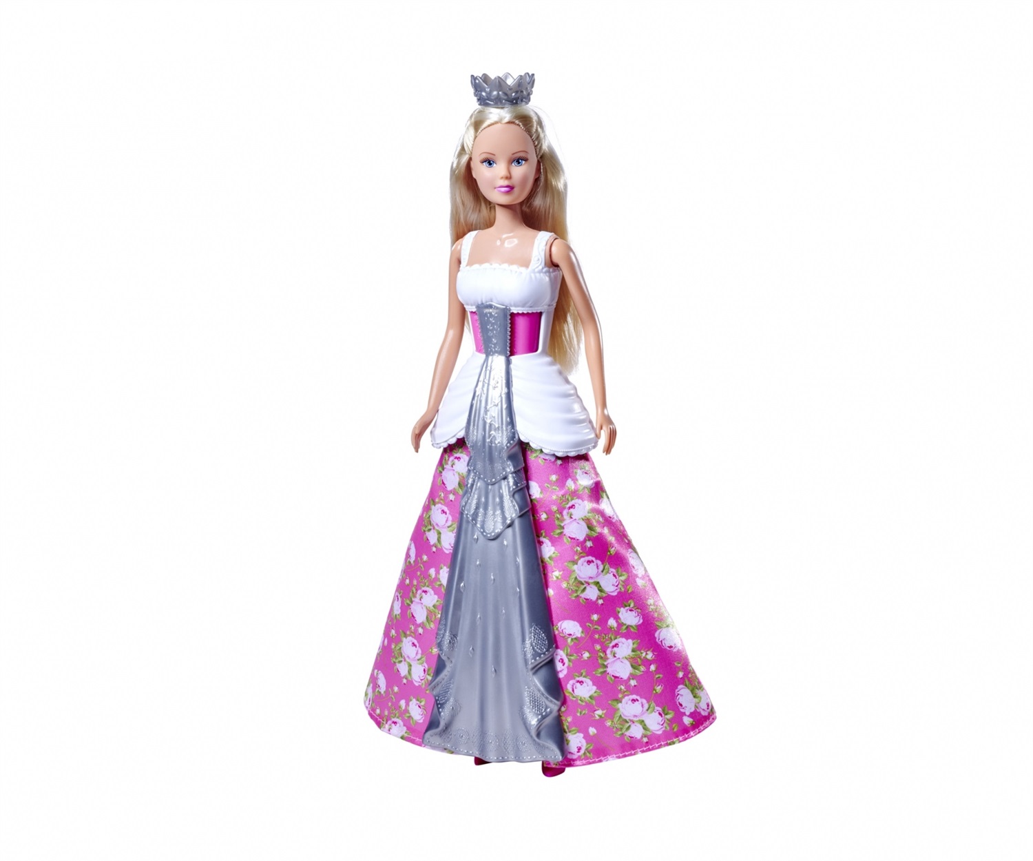 Simba Steffi Love Wedding Magic - Bambola 29 cm con Abito 2 in 1 (Sposa Bianco-Argento e Principessa Rosa) per Bambini dai 3 Anni