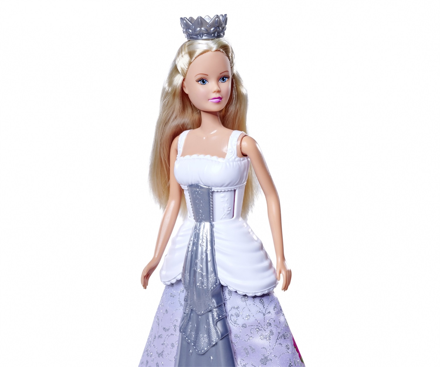 Simba Steffi Love Wedding Magic - Bambola 29 cm con Abito 2 in 1 (Sposa Bianco-Argento e Principessa Rosa) per Bambini dai 3 Anni