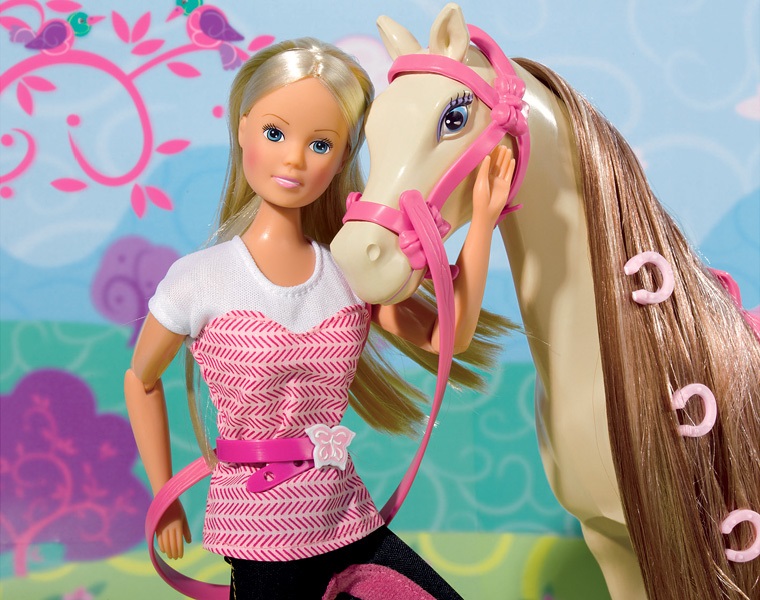 Simba Steffi Love a Cavallo - Fashion Doll Snodata 29 cm con Abito da Amazzone, Adatta dai 3 Anni