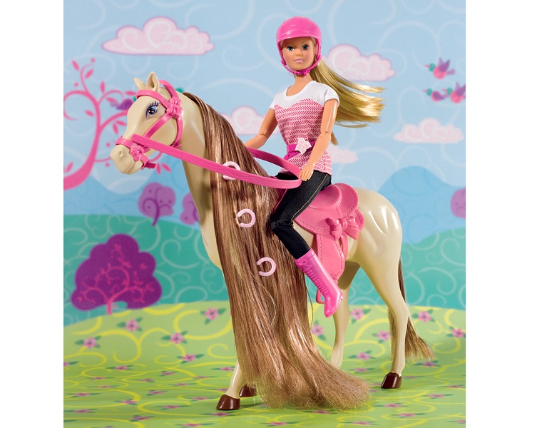 Simba Steffi Love a Cavallo - Fashion Doll Snodata 29 cm con Abito da Amazzone, Adatta dai 3 Anni