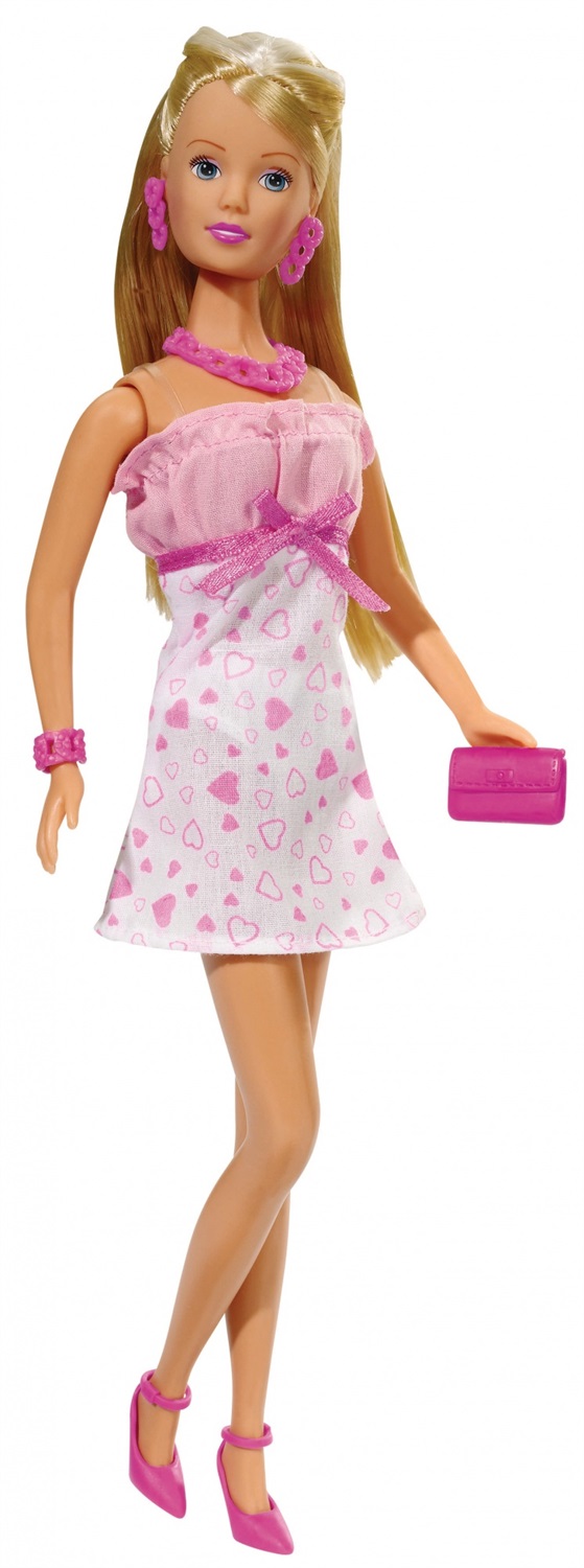 Simba Steffi Love Mega Fashion - Bambola con 4 cambi di vestiti e accessori