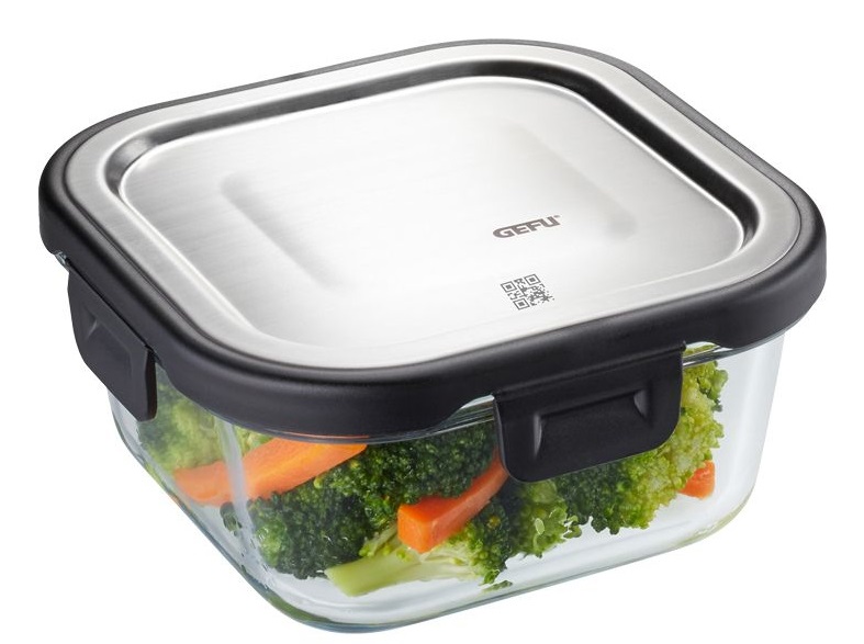 GEFU MILO Rettangolare Contenitore 0,5 L Grigio, Trasparente 1 pz