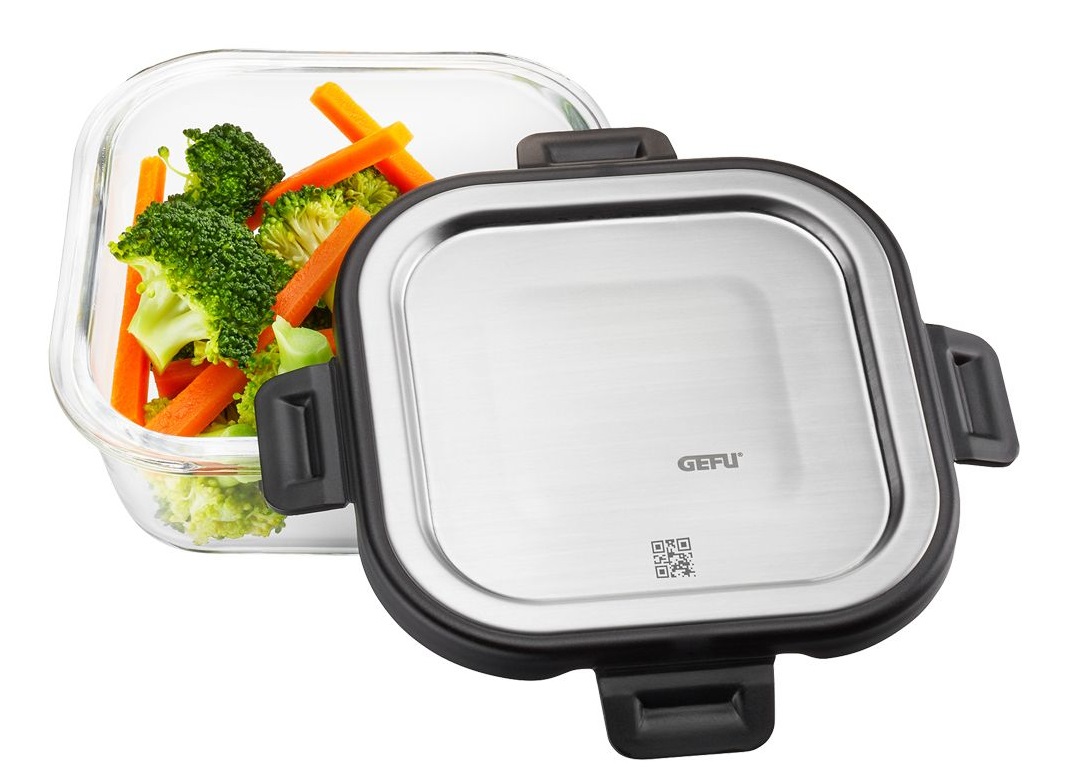 GEFU MILO Rettangolare Contenitore 0,5 L Grigio, Trasparente 1 pz