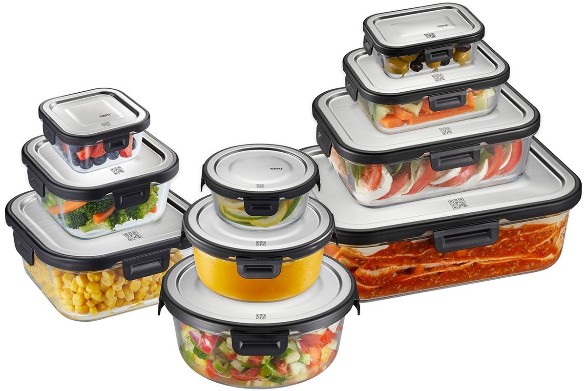 GEFU MILO Rettangolare Contenitore 0,5 L Grigio, Trasparente 1 pz