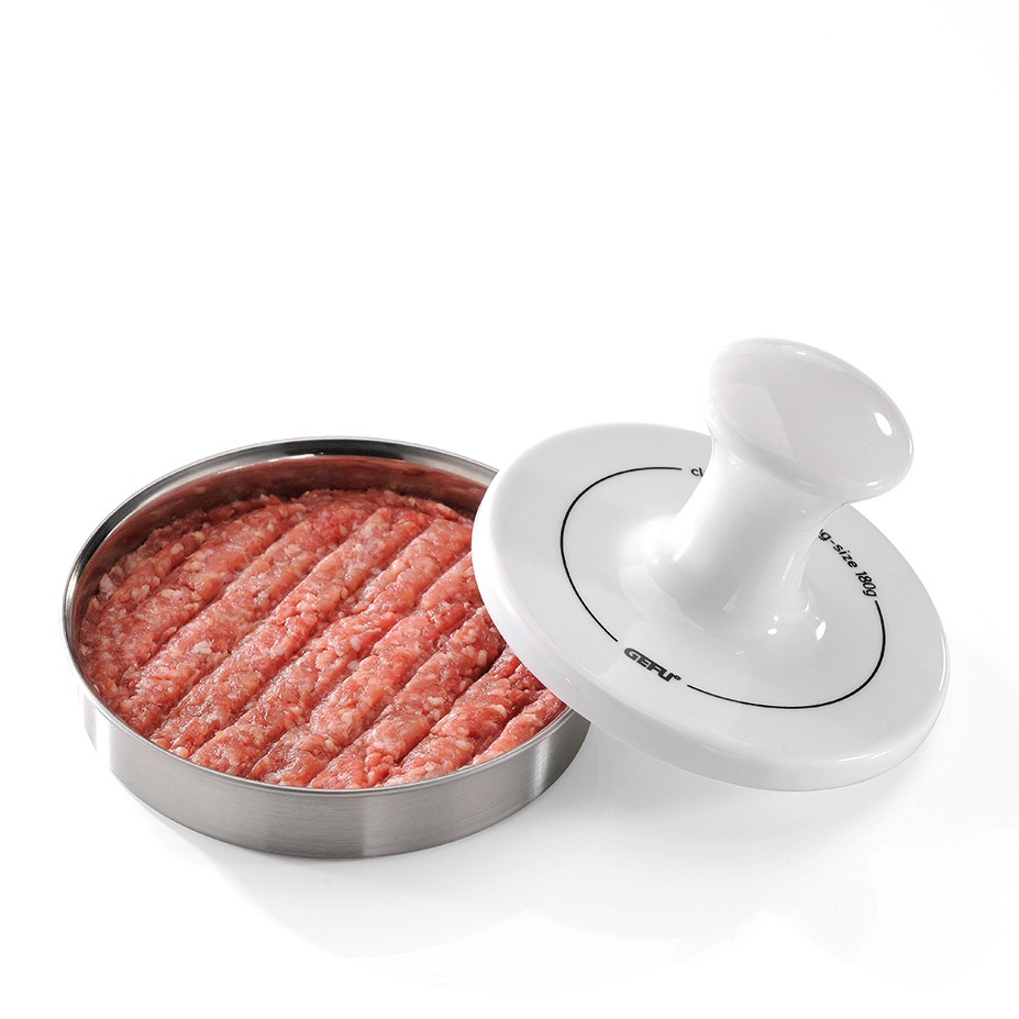 Gefu Pressa per Hamburger in Acciaio Inox - Facile e Veloce per Hamburger Perfetti