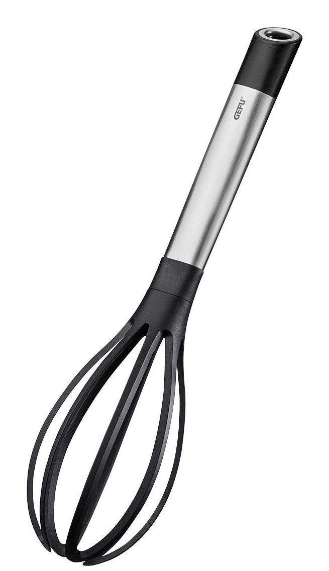 GEFU PRIMELINE Frusta con sfera Nylon, Plastica, Acciaio inox Nero, Acciaio inox
