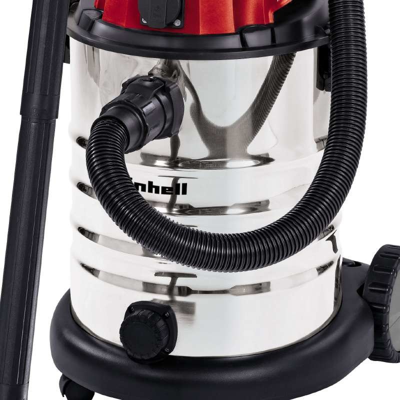 Einhell TC-VC 1930 SA Aspirapolvere Aspiraliquidi 1500 W con Serbatoio da 30 L in Acciaio INOX