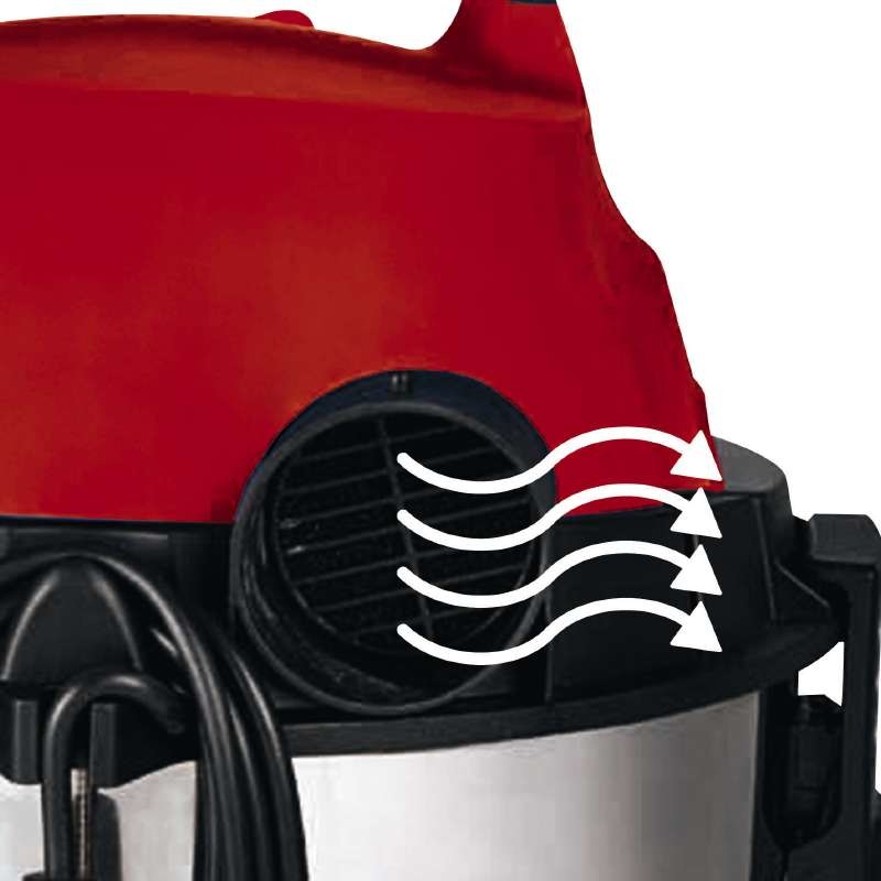 Einhell TC-VC 1820 S Aspiratore Solid e Liquidi 1250 W, Capacità Fusto 20 L, Pressione Aspirazione 180 mbar