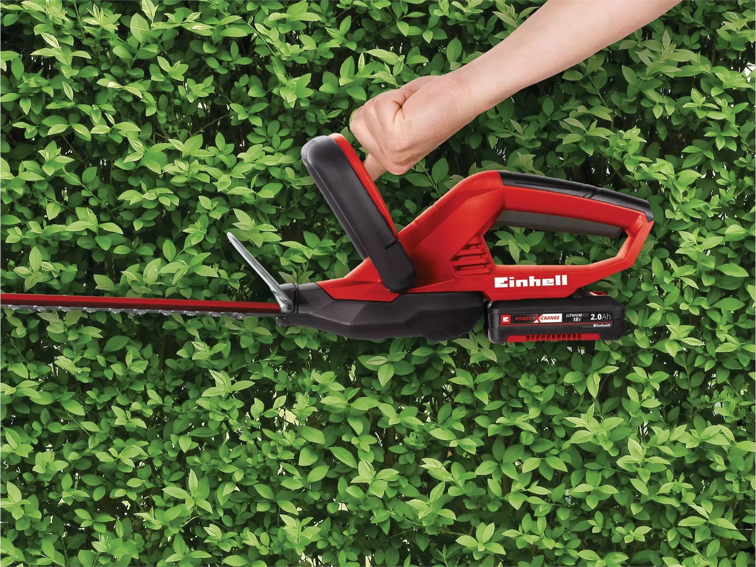 Einhell GE-CH 1846 Li - Tagliasiepi a Batteria Leggero e Compatto con Lama da 46 cm e Distanza Denti di 15 mm