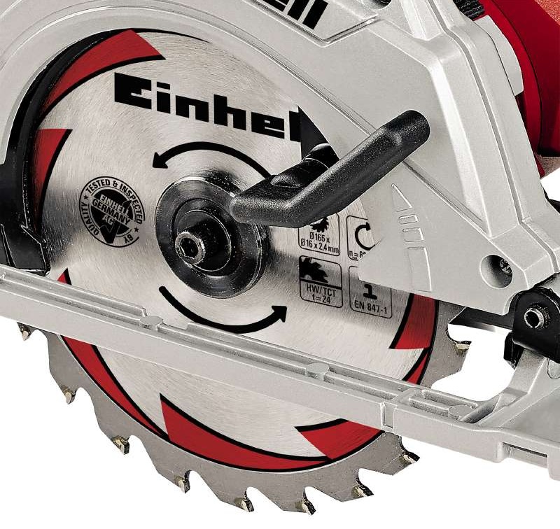Einhell TE-CS 165 Sega Circolare Manuale 165 mm 1200 W 5500 Giri/min con Impugnatura Ergonomica e Cambio Lama Facile