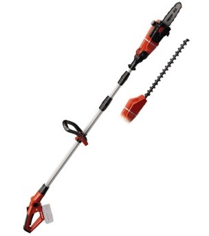 Einhell GE-HC 18 Li T - Potatore e Tagliasiepi Multifunzione a Batteria 18V - Asta Telescopica, Testa Inclinabile, Senza Batteria e Caricabatterie