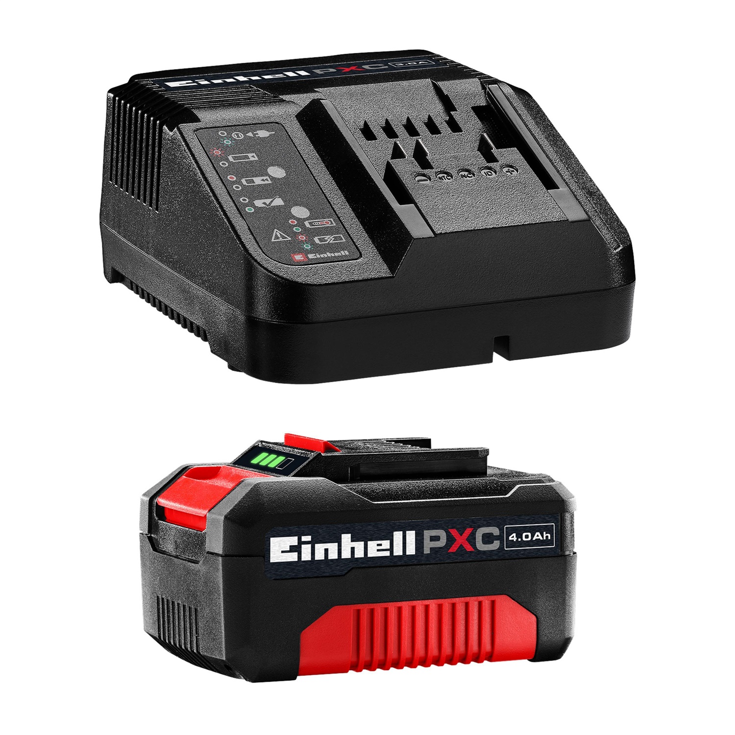 Einhell Starter Kit 18V 4,0Ah con Batteria e Caricabatteria Power X-Change (Li-Ion, Tempo di Ricarica 75 Minuti, Compatibile con Tutti gli Utensili)