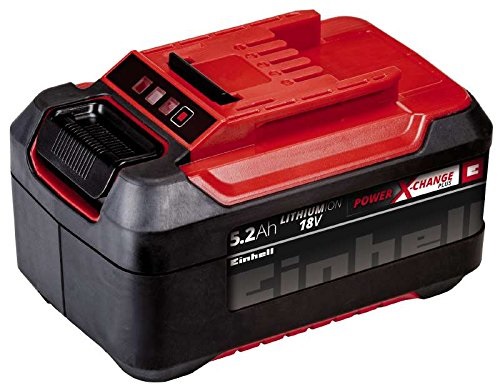 Einhell Batteria 18V 5,2Ah Power X-Change Plus con Indicatore LED e Cassa in Gomma