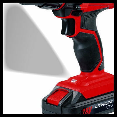 Einhell TC-CD 18-2 Li Trapano Avvitatore a Batteria 18V, 1,5Ah Li-Ion, 2 Velocità, 38Nm, Mandrino Senza Chiave, Impugnatura a Pistola, Rosso e Nero