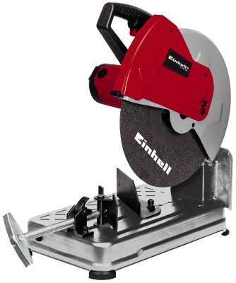 Einhell TC-MC 355 Troncatrice per Metallo 2300 W, 4000 Giri/min, Disco Ø355 mm, Taglio Max 100x100 mm, Inclinazione -15° 45°, Piano 460x260 mm