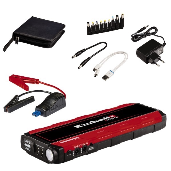 Einhell CE-JS 18 Avviatore Portatile Multifunzionale 18000 mAh - Starter 12V, Power Bank, Luce LED, Uscite USB 5V