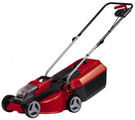 Einhell GE-CM 18/30 Li-Solo Tagliaerba a Batteria 18V - Larghezza di Taglio 30 cm, Superficie Max 150 m², Motore Brushless, Sacco Raccoglitore 25L