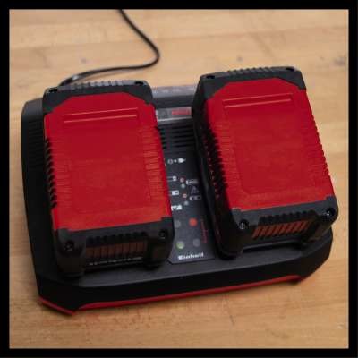 Einhell 2x 3,0Ah & Twincharger Kit Power X-Change - Set batteria e caricabatterie Ioni di Litio, 18V