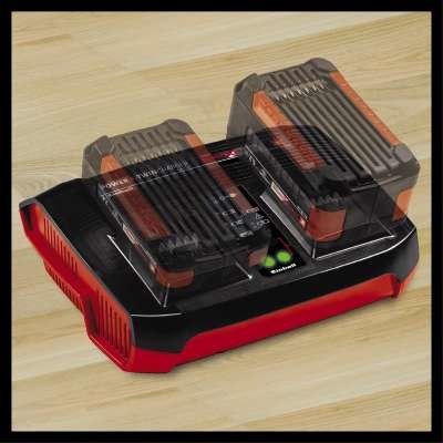 Einhell 2x 3,0Ah & Twincharger Kit Power X-Change - Set batteria e caricabatterie Ioni di Litio, 18V