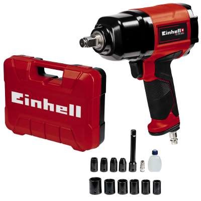 Einhell Avvitatore a Percussione Pneumatico TC-PW 610 - 610 Nm, 6.3 bar, 10 Accessori Inclusi