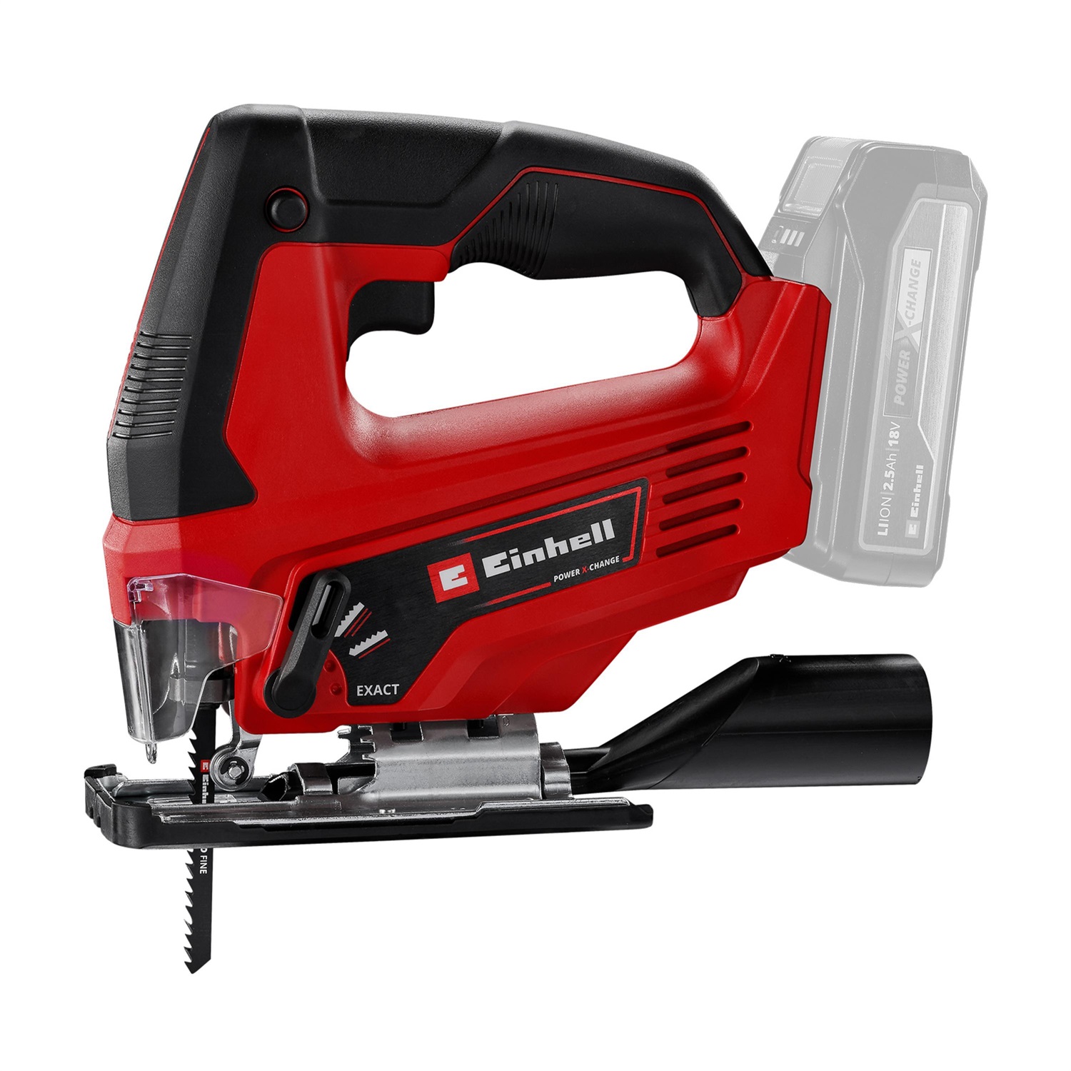 Einhell TC-JS 18 Li - Seghetto Alternativo a Batteria 400W, 2700 spm, Taglio Legno 70mm, Azione Pendolare, Power X-Change
