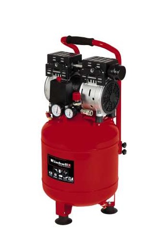 Einhell TE-AC 24 Silent - Compressore ad aria elettrico silenziato 750 W, 24L, max 8 bar, portata 135 l/min, meno di 65 dB