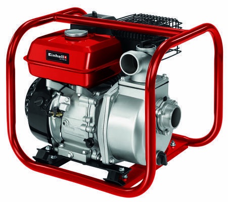 Einhell GE-PW 46 Motopompa Benzina 4 Tempi 4600 W - 6,3 HP, Portata Max 23000 L/h, Prevalenza 26 m, Altezza Aspirazione Max 6,5 m, Serbatoio Benzina 3,6 l