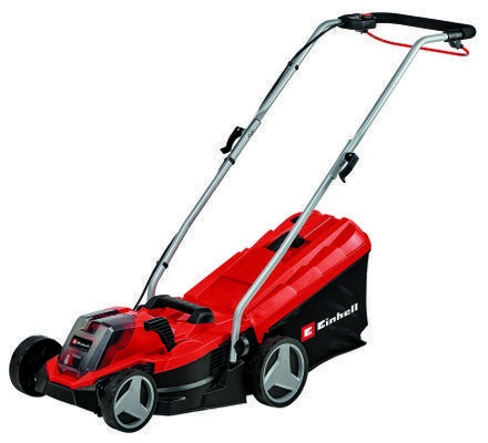 Einhell GE-CM 18/33 Li - Tagliaerba a batteria 18V/4Ah, Taglio 33 cm, Cesto 30 L, Superficie fino a 200 m²