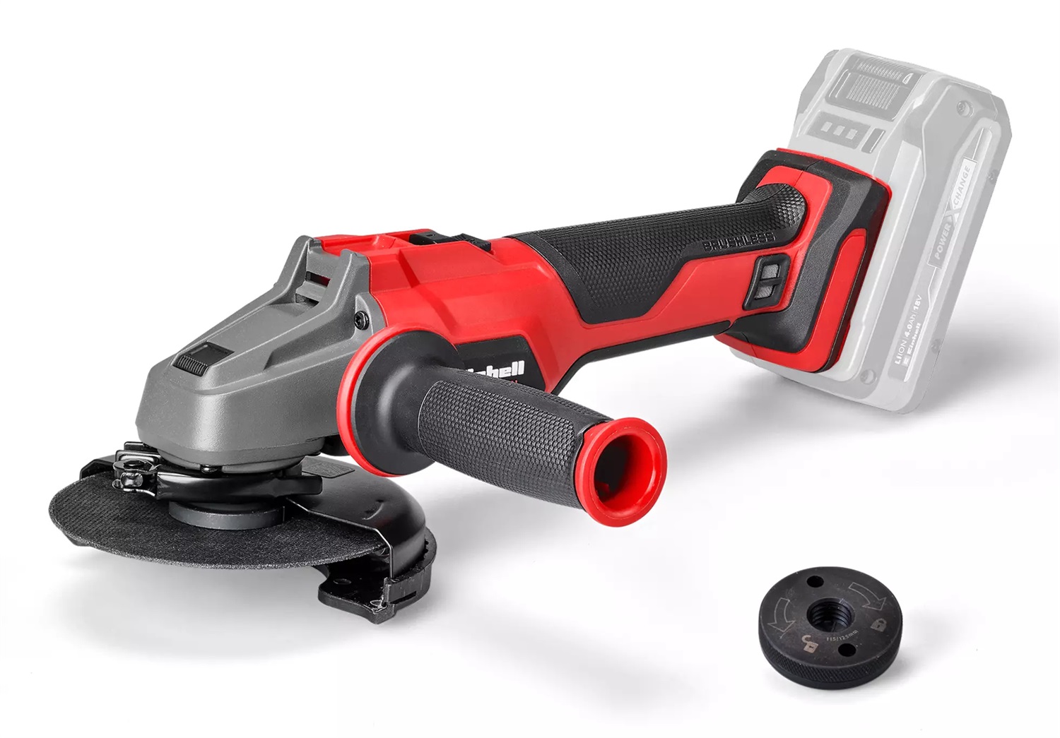 Einhell AXXIO 18/125 Q Smerigliatrice Angolare a Batteria 18V Brushless 125mm con Quick-Fix-Nut