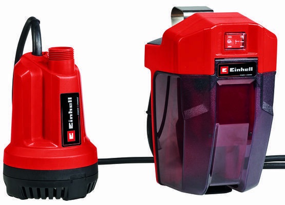Einhell GE-SP 18 Li - Pompa sommersa per acque chiare a batteria Power X-Change (18V, 8 m di prevalenza, 5000 l/h, profondità max immersione 4 m)