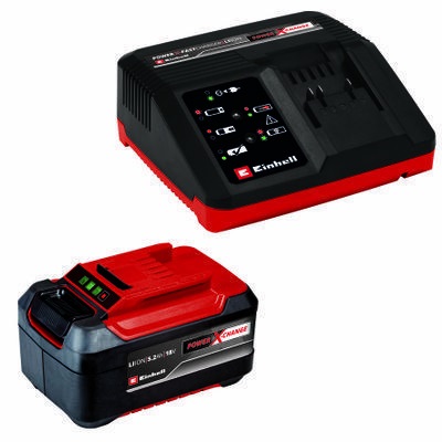 Einhell Starter Kit 18V 5,2 Ah con Batteria Ioni di Litio e Caricabatterie Rapido - Compatibile con Power X-Change