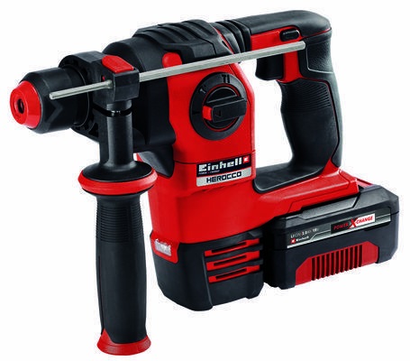 Einhell HEROCCO Martello Perforatore a Batteria 3,0Ah con Funzioni di Foratura, Percussione e Scalpellatura - Kit 5 SDS-plus