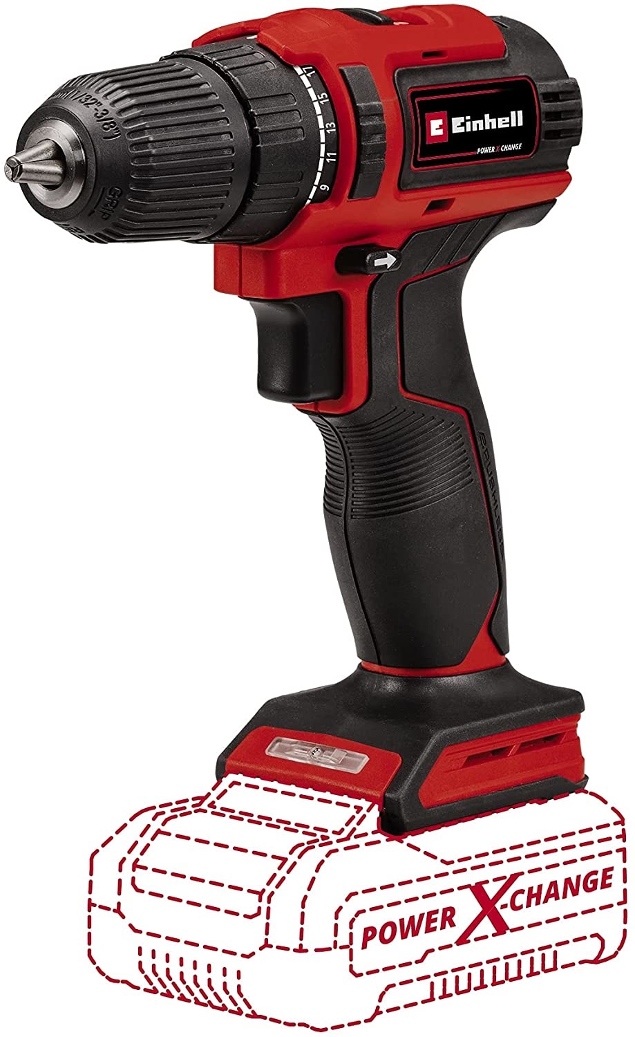 Einhell TE-CD 18/40 Li BL - Trapano avvitatore a batteria Power X-Change, 18 V, 40 Nm, motore brushless, elettronica di velocità