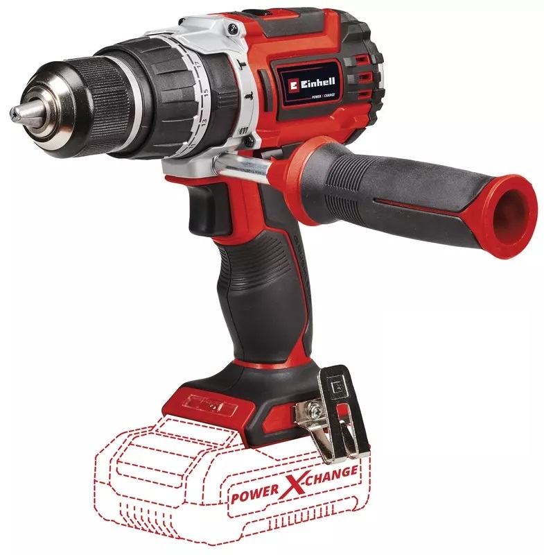 Einhell TP-CD 18/60 Li-i BL Solo - Trapano avvitatore a percussione a batteria 18 V Brushless, 60 Nm, 32.000 colpi/min, senza batteria e caricabatteria