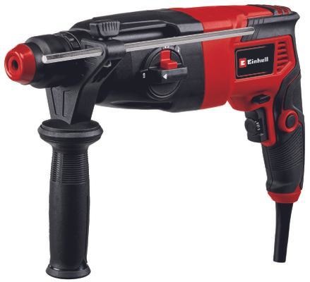 Einhell TC-RH 620 4F Kit - Trapano Martello Tassellatore 620 W, SDS-plus, Forza di Percussione 2,2 J, Funzioni di Tassellatura, Foratura e Scalpellatura, Colore Nero/Rosso