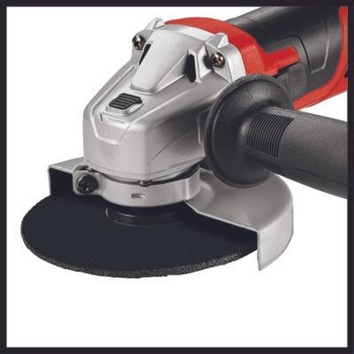 Einhell Smerigliatrice Angolare TC-AG 125/850 Kit - 850 W, 12.000 giri/min, Disco 125 mm, Max Profondità di Taglio 28 mm, Inclusi 3 Dischi da Taglio e 1 Disco di Levigatura con Borsa