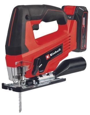 Einhell TC-JS 18 Li Seghetto Alternativo a Batteria - 18 V, 1x2,5 Ah, Movimento Pendolare, Attacco Aspirazione, Funzione Rimozione Polvere, Peso 2,12 kg, Kit Completo con Caricabatteria e Valigetta
