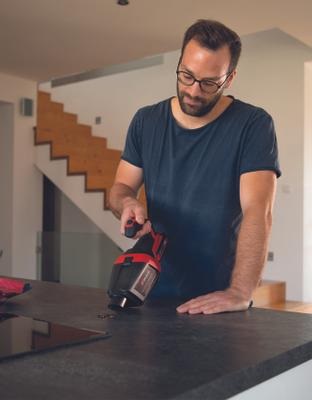 Einhell TE-HV 18/06 Li - Aspirapolvere portatile a batteria 18V con fusto da 0.6L