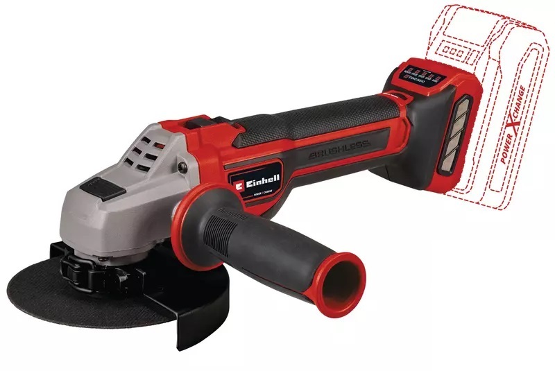 Einhell TP-AG 18/125 CE Q Li - Smerigliatrice Angolare a Batteria 18V, Ø 125 mm, Profondità Taglio 33 mm, Motore Brushless, Elettronica Costante, Peso 1,7 kg