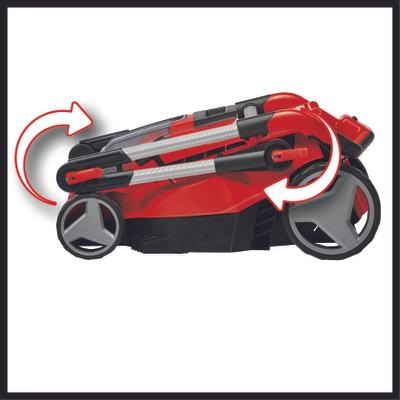 Einhell RASARRO 36/40 - Tagliaerba a batteria Brushless 36V, 40 cm, fino a 500 m², con 2x4Ah e cesto da 50L