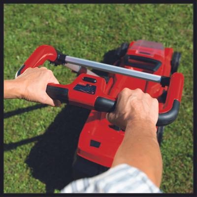 Einhell RASARRO 36/42 - Tagliaerba a batteria 2x18V/5.2Ah, Larghezza di taglio 42 cm, Fino a 725 m², Funzione Mulching, Cesto di raccolta 50L