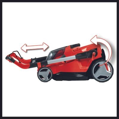 Einhell RASARRO 36/42 - Tagliaerba a batteria 2x18V/5.2Ah, Larghezza di taglio 42 cm, Fino a 725 m², Funzione Mulching, Cesto di raccolta 50L
