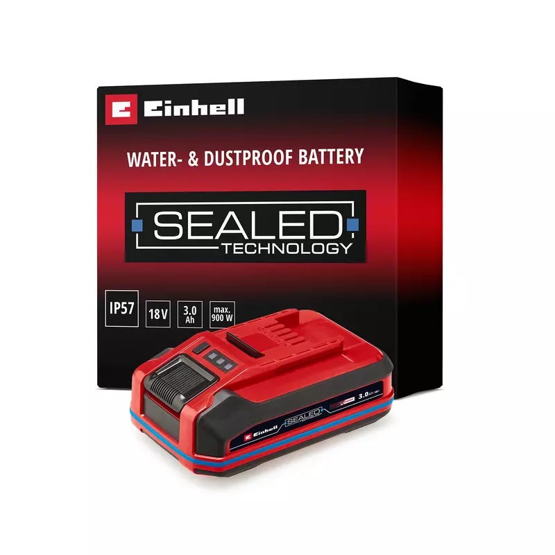 Einhell Batteria Power-X-Change Plus 18V 3.0Ah Sigillata Impermeabile e Antipolvere IP57