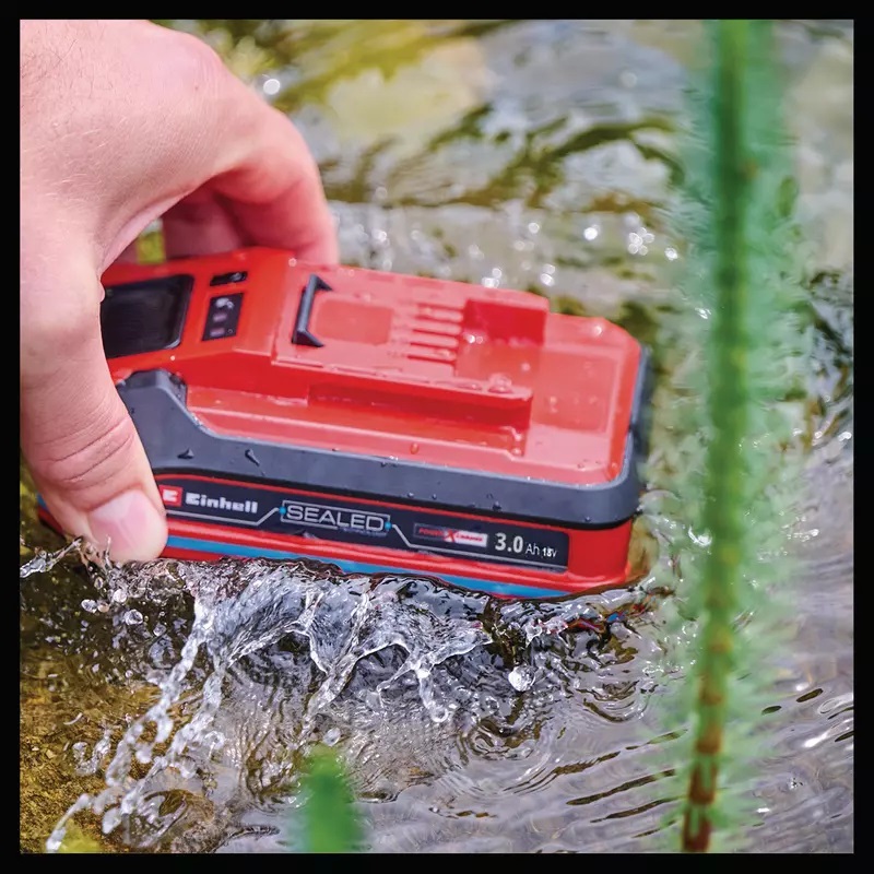Einhell Batteria Power-X-Change Plus 18V 3.0Ah Sigillata Impermeabile e Antipolvere IP57