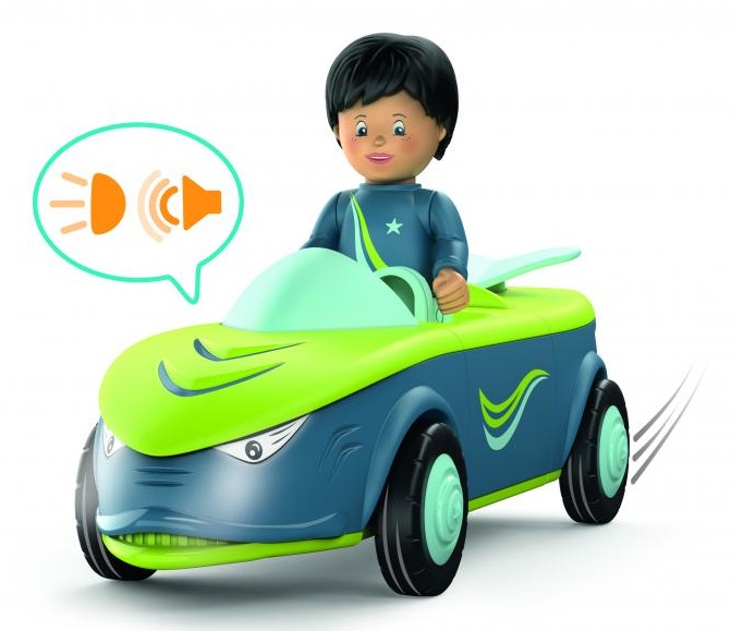 Toddys by siku - Veicolo Dave Divey Componibile con Luci e Suoni, Motore a Frizione, Blu/Verde, per Bambini dai 12 Mesi
